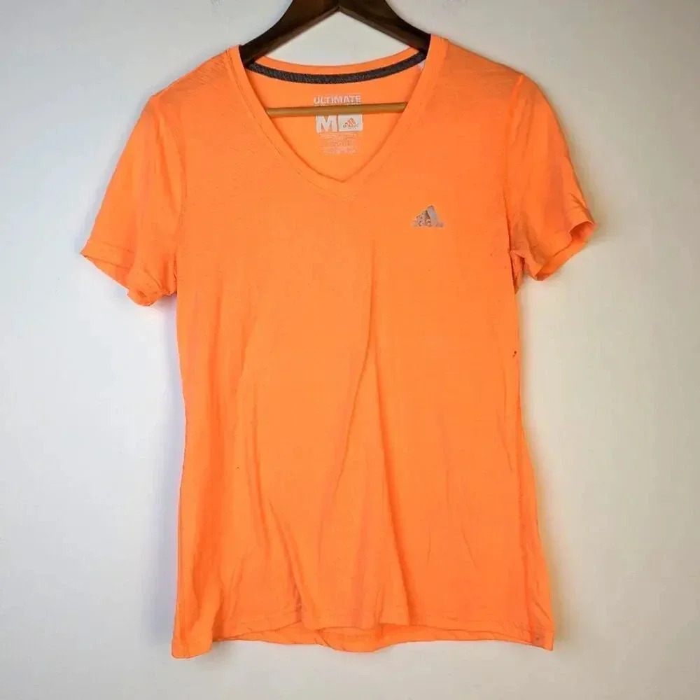 Adidas Orange Tee Shirt - Medium